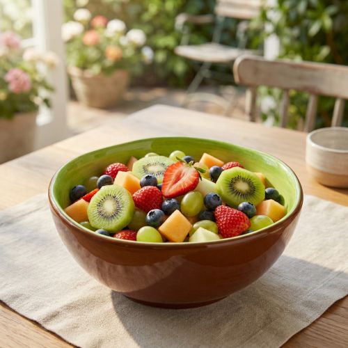 Artikel Keramisk serveringsskål, Kiwi-design. Perfekt för eleganta matbord och bufféer. 15 cm