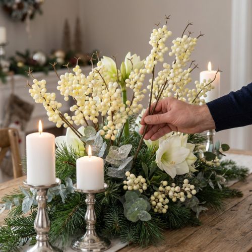 Berry gren kräm L30cm 12st | Floristik24.se