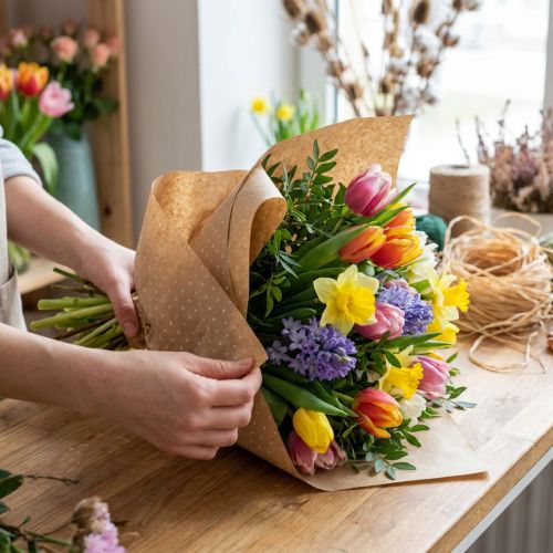 Artikel Manschettpapper silkespapper naturliga prickar 25cm 100m