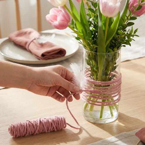 Veketråd filtsnöre gammalrosa 55m | Floristik24.se