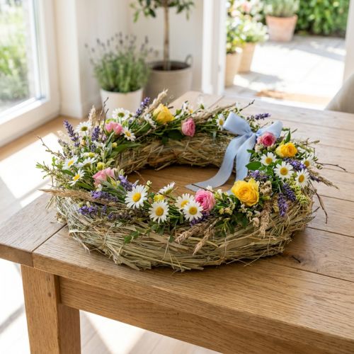 Hökransar naturlig dekoration 21-22 cm set med 5 DIY-kransar | Floristik24.se