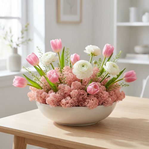 Dekorativ mossa Islandsmossa rosa 400g | Floristik24.se