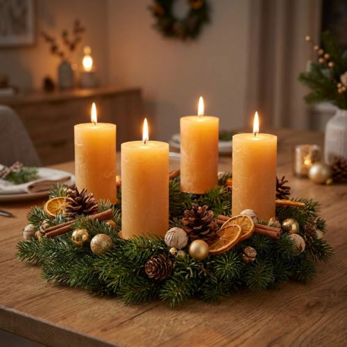 Enfärgade ljus honung 50×100mm 4 st | Floristik24.se