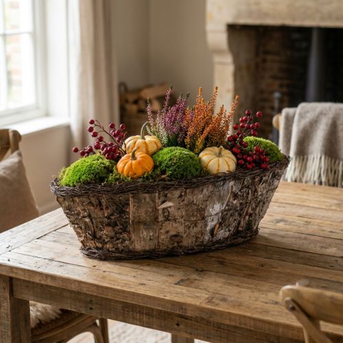 Växtskål växtkorg björkrankor dekorativ korg 17×15×34cm | Floristik24.se