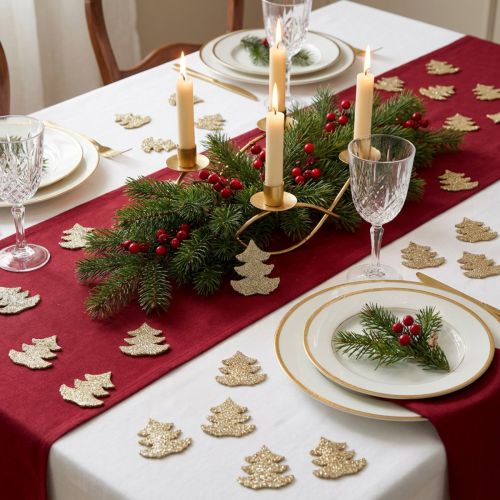 Strödekoration Julgran guldglitter 4cm 72 st | Floristik24.se