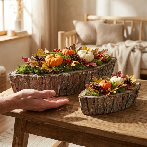 Artikel Plantskål växtlåda trä Jardiniere 46/31,5 cm set om 2