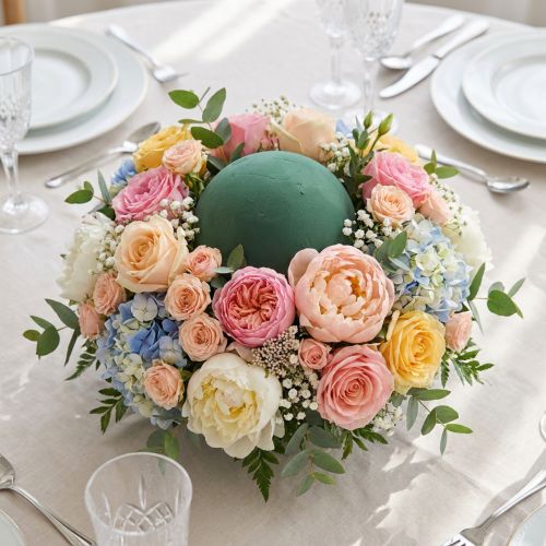 Artikel Blommig Foam Ball Blommig Foam Ball Grön Ø20cm