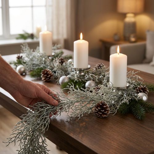 Calocephalus Garland Konstgjorda växter Silvergrå 122cm | Floristik24.se