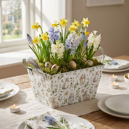 Jardiniere planteringskruka i metall 20×12,5×10cm | Floristik24.se
