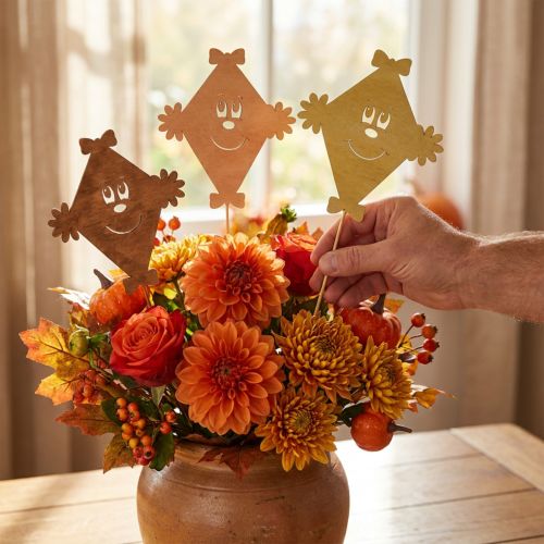 Höstdrakar, trädgårdspålar, höstpålar L32,5 cm 12 st | Floristik24.se