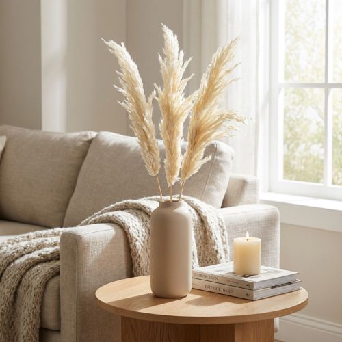 Dekorativ pampas gräskräm torrt gräs blekt 95cm 3 st | Floristik24.se