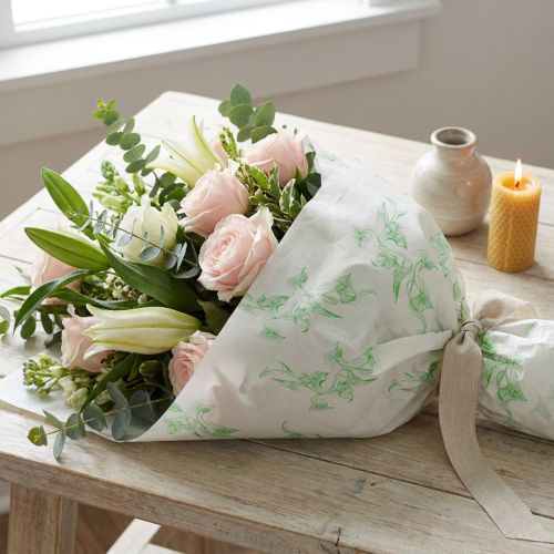 Blommigt sidenblompapper 50cm murgröna 5kg | Floristik24.se