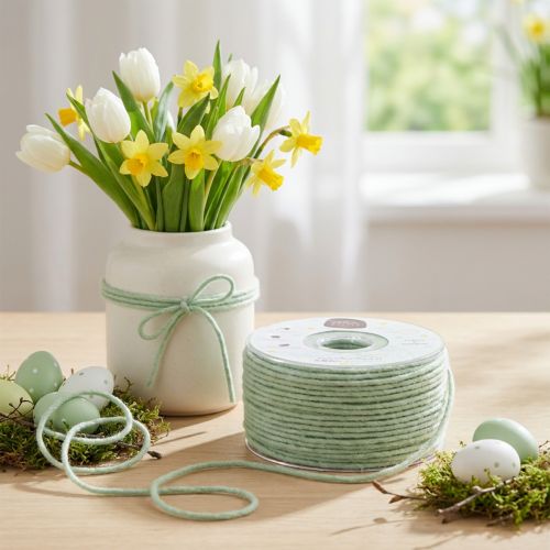 Filttråd ulltråd ulltråd veke tråd mintgrön 100m | Floristik24.se