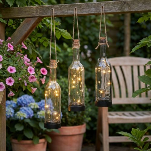 Artikel Solcellslampor utomhus med LED-lampor Ø7,5 cm H31 cm 3 st