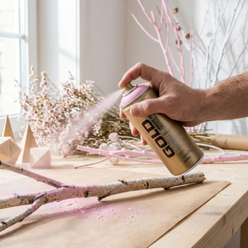 Montana Guldrosa Frozen Hallon sprayfärg, 400ml | Floristik24.se