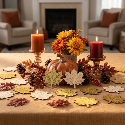 Lönnlöv för att sprida höstfärger assorterad 4cm 72 st | Floristik24.se