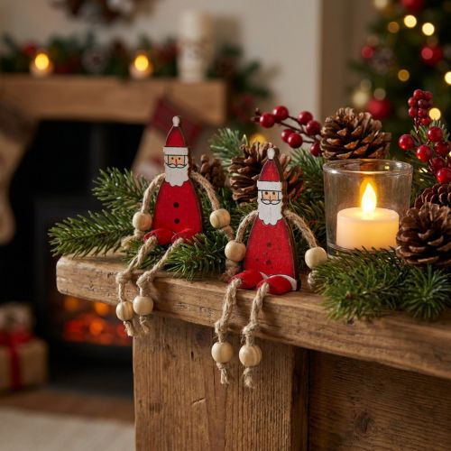 Jultomten figur sitter 6,5 cm röd 12st | Floristik24.se
