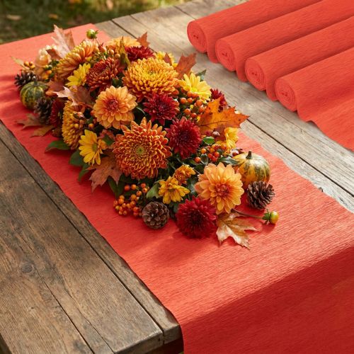 Blomsterpapper, crêpepapper, röd, 50×250 cm, 5 stycken | Floristik24.se