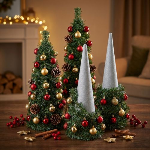 Blommigt skum SEC koner 32cm 4 st | Floristik24.se