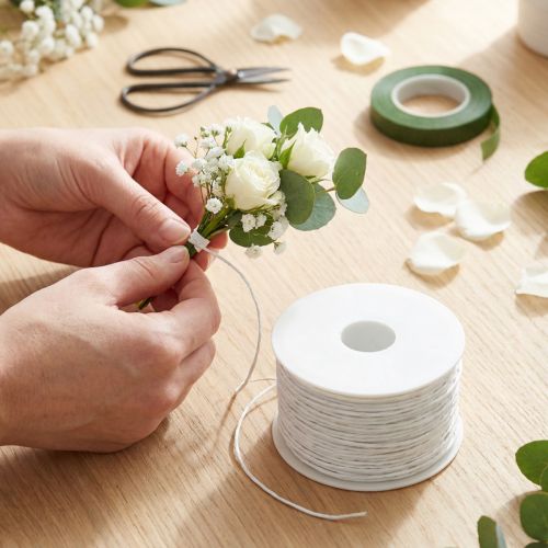 Papperstråd vit 2mm 100m | Floristik24.se