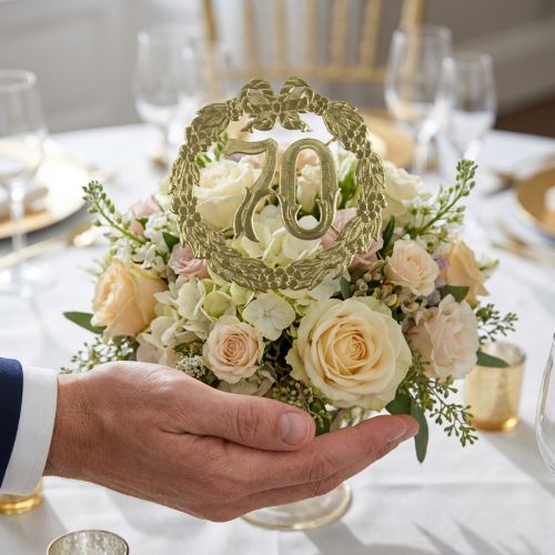 Jubileumsnummer 70 i guld | Floristik24.se