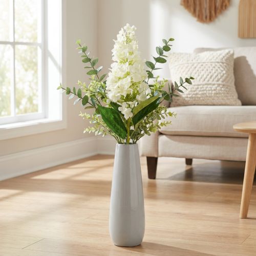 Panicle Hydrangea Cream Vit Artificiell Hortensia Sidenblomma 98cm | Floristik24.se