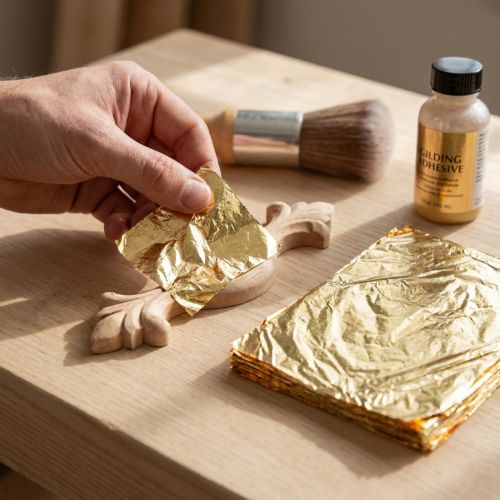 Bladguld 16x16cm, 100 ark för förgyllning och dekoration | Floristik24.se