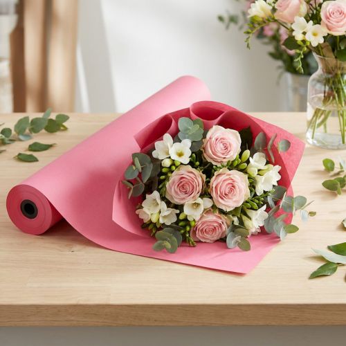 Artikel Manschettpapper blompapper silkespapper rosa 25cm 100m