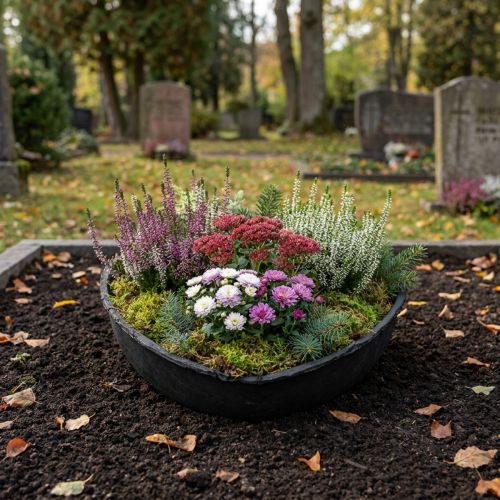 Oasis Svart Biolit Kruka Hjärta Svart 34cm | Floristik24.se