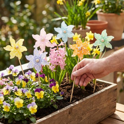 Blomstänger, trädgårdsstänger för vårdekoration, utomhusbruk, 28 cm, 12 stycken | Floristik24.se