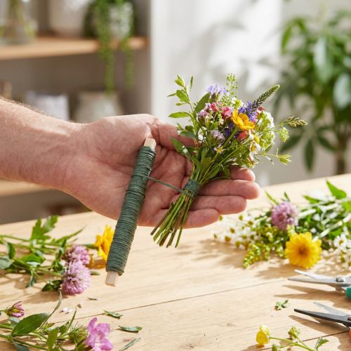 Omslagstråd grön craft trådpapper omslagstråd Ø0,8mm 22m | Floristik24.se