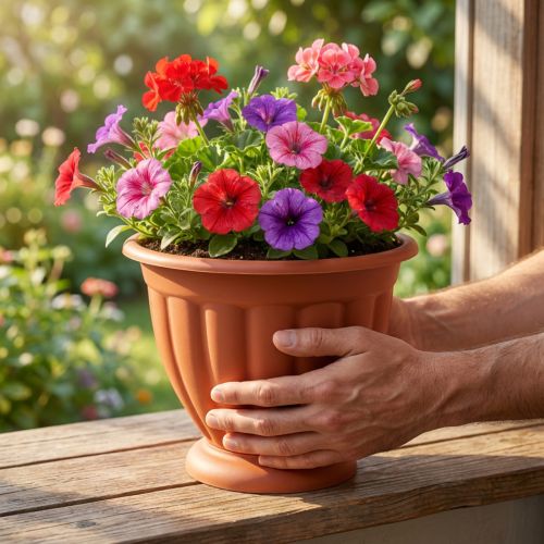 Kruka med botten Ø21cm H18cm | Floristik24.se