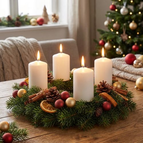 Pelarljus vita adventsljus små ljus 70/50mm 24 st | Floristik24.se