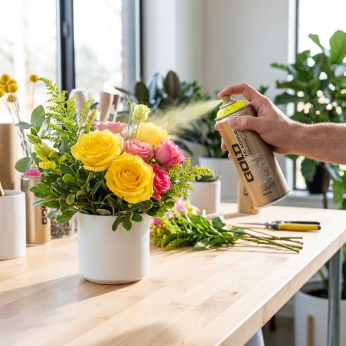 Färgspray Gul Montana Cans Akrylspray Neon 400ml | Floristik24.se