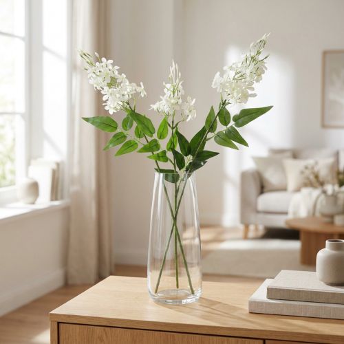 Blommande gren Phlox konstgjorda blommor vita 78cm 3st | Floristik24.se