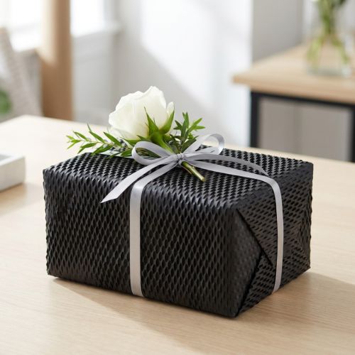 Bikakepapper svart omslagspapper B50,5cm L2500cm | Floristik24.se
