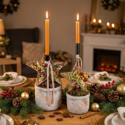 Julgransdekorationer, adventsdekoration, stjärnhänge gyllene B15cm 8 stycken | Floristik24.se