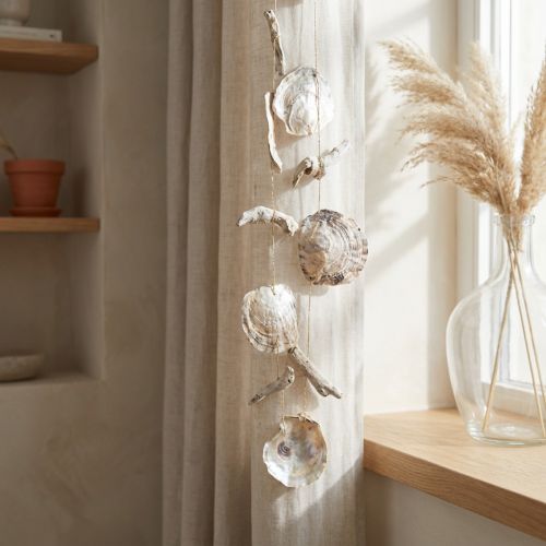 Capiz Garland Pärlemor Shell Garland Drivved L106cm | Floristik24.se