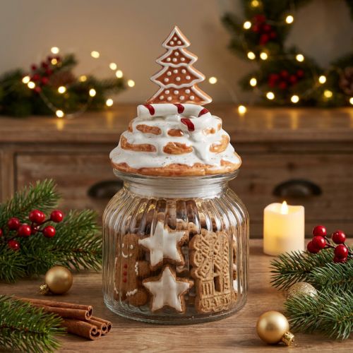 Julbonbonnierglas, grankakburk Ø11cm H21cm | Floristik24.se