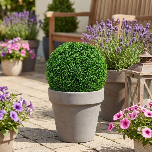 Buxbom boll konstgjord buxbom grön Ø38cm H35cm | Floristik24.se