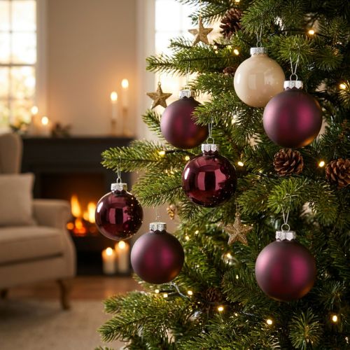 Julgranskulor av glas Bärmix Ø7,5cm 12 st | Floristik24.se
