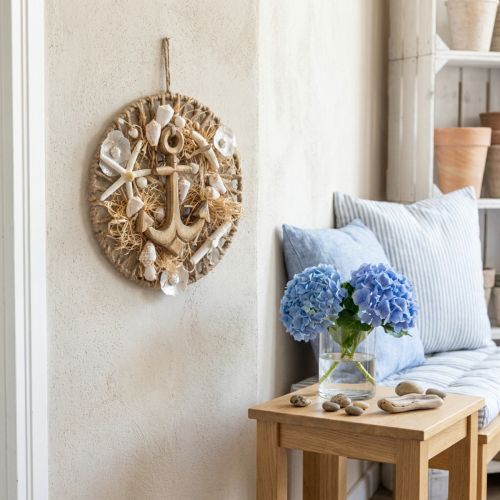 Maritim väggdekoration DIY box dekorativa ringankarskal Ø38cm | Floristik24.se