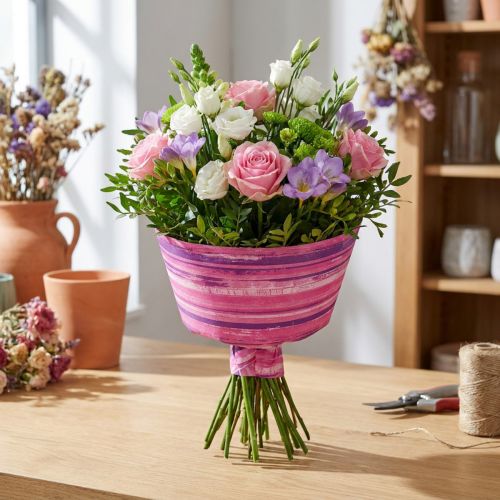Manschettpapper 25cm 100m Rosa | Floristik24.se