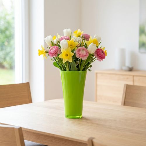 Vas “Fizzy” Ø14,6cm H21cm äppelgrön 1 st | Floristik24.se