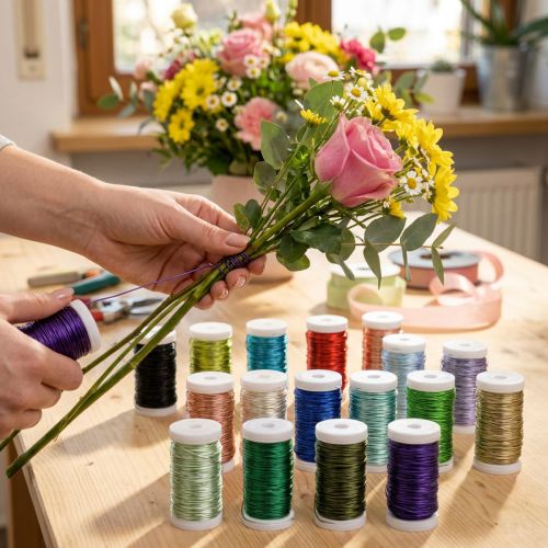 Artikel Hobbytråd för blomsterdekorationer, dekoration, smycken, utsmyckningar, mångsidig användning