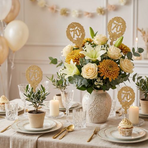 Jubileumsnummer 70, 12 cm, 10 stycken | Floristik24.se
