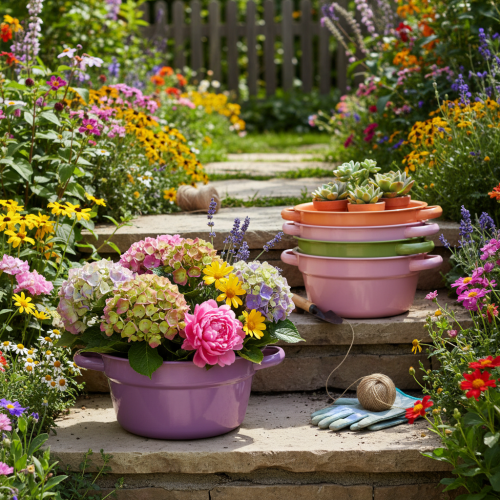 Artikel Dekorativ skål i metall, 4 vårfärger, Ø17 cm, 4 stycken
