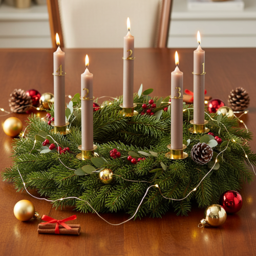 Ljusringkona ljusnummerset för adventskrans 3 cm 4 st | Floristik24.se