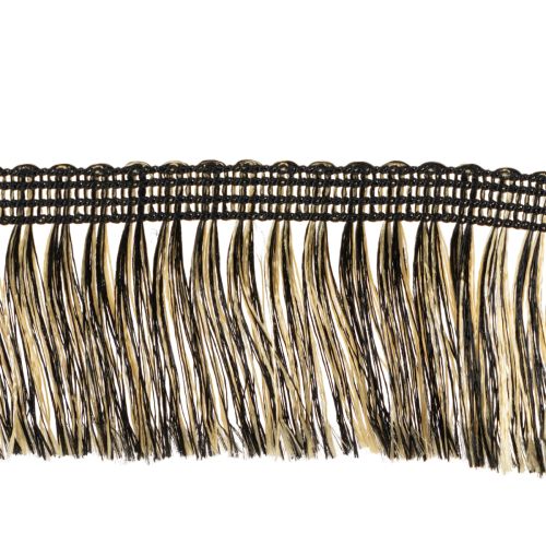 Svart och guldfransad kant 4 cm x 25 m - Perfekt för kransdekoration, sorgband och vintageaccessoarer köpa | Floristik24.se