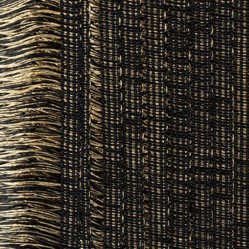 Svart och guldfransad kant 4 cm x 25 m - Perfekt för kransdekoration, sorgband och vintageaccessoarer | Floristik24.se